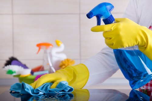 Bathroom descaling and sanitizing during end of tenancy cleaning