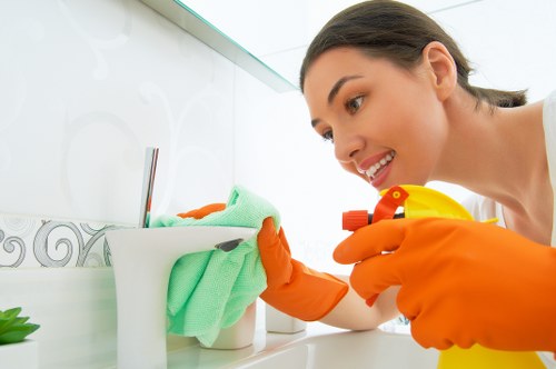 Modern office cleaning in TW9 workspace with polished floors