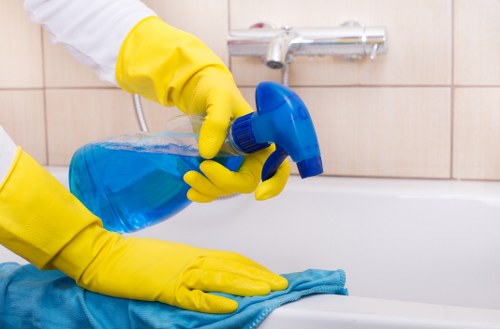 Cleaning team handling service arrangements and site access