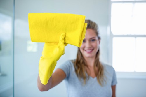 Follow-up inspection after a carpet cleaning service issue