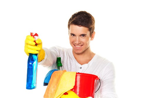 Final safety inspection after carpet cleaning service